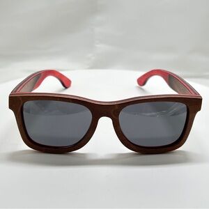 Orbitree, African Wood Sunglasses, Gray Lenses, Bracelet, Cleaning Cloth, NIB